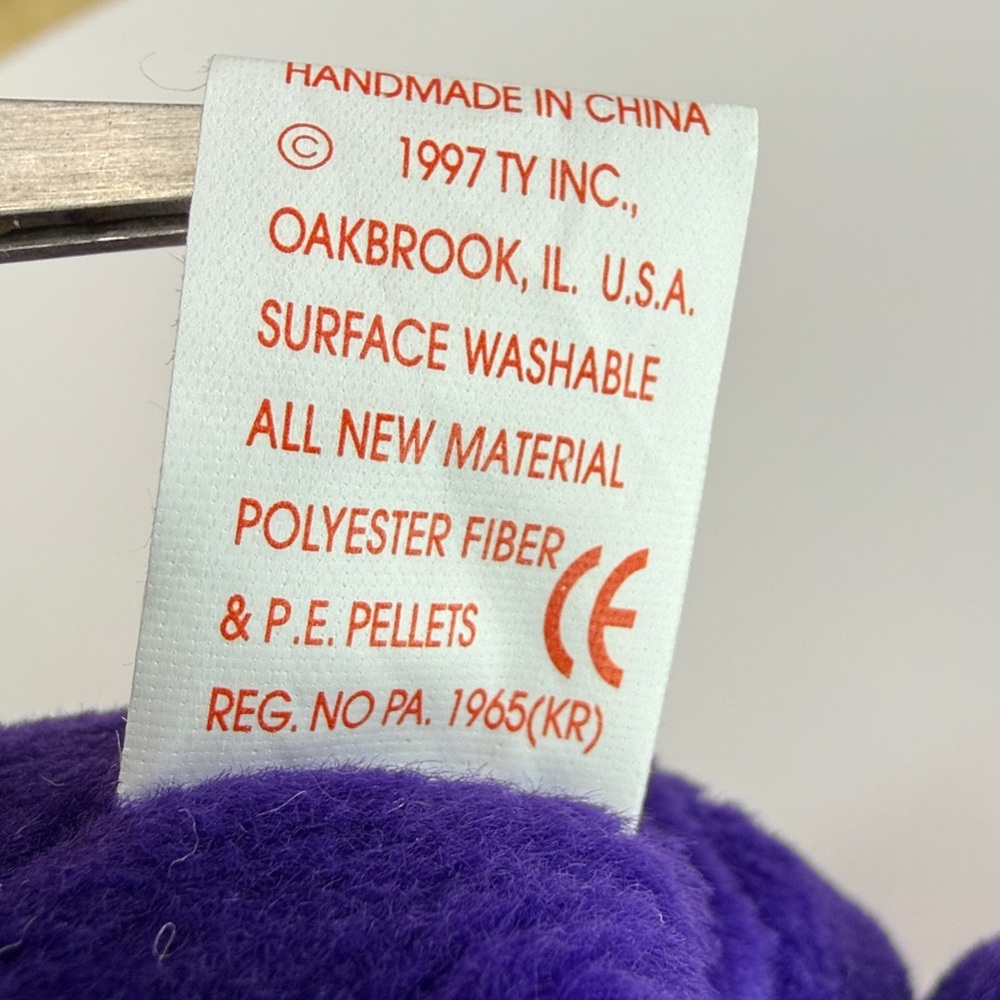 👑❤️No Tush Stamp - 1997 Princess Diana Beanie Baby - China PE - MWMT - Picture 10 of 16